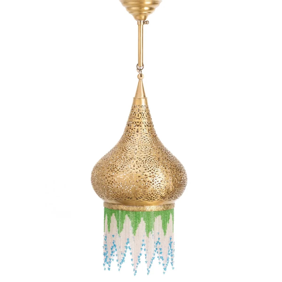 Chamss pierced brass pendant lantern