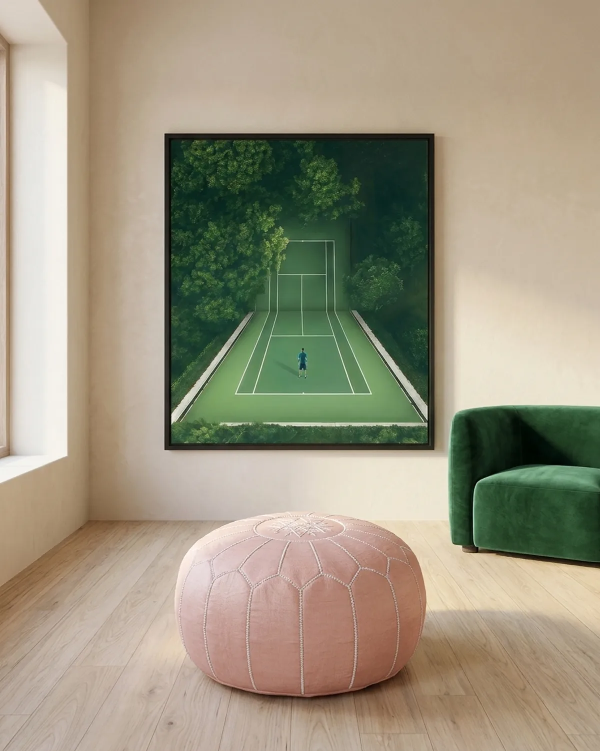 sabra silk pouf — rose